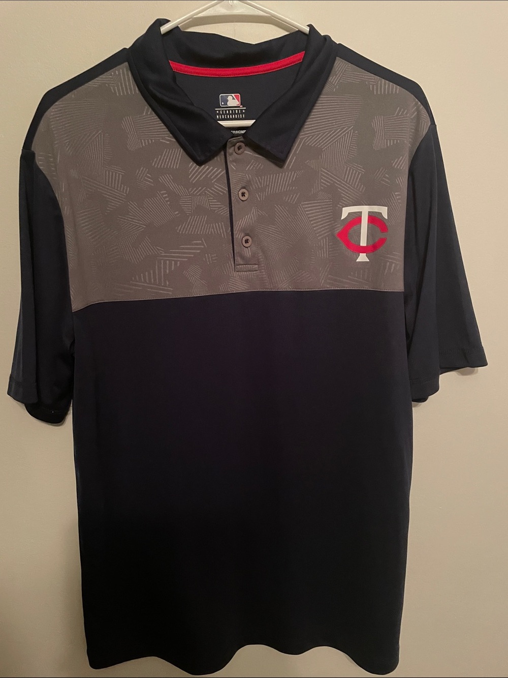 Minnesota Twins Polo Genuine Merchandise Navy, Gray & Red